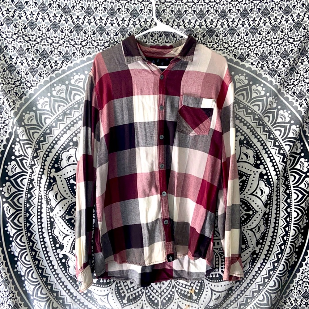 Maroon and Black flannel